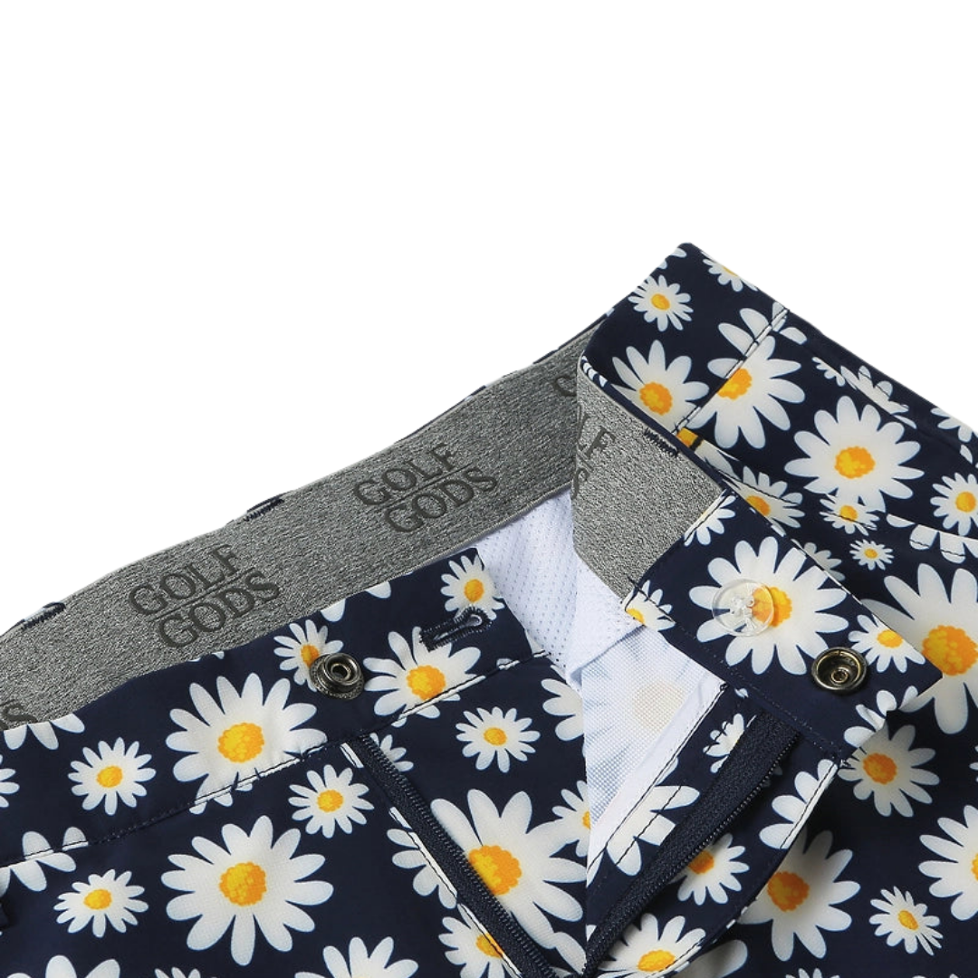 GOLF GODS - GOLF GODS Men's Daisy Flower Soft Fell Shorts - The Agora Bangkok